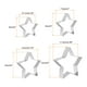 thumbnail image 2 of Juego de cortadores de galletas en forma de estrella Uxcell de tamaños variados, cortadores de pasteles de acero inoxidable en forma de estrella de cinco puntas, 2 of 6