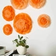 thumbnail image 2 of Efavormart 6 Multi Size Pack | Carnation Orange/Coral 3D Wall Flowers Giant  Paper Flowers - 7",9",11", 2 of 11