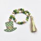 thumbnail image 3 of 2 Pieces St Patrick's Day Wood Beads Garland with Tassels,Green Four Leaf Clover Hanging Ornaments for St Patrick's Day Home Decoration, 3 of 5
