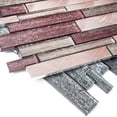 thumbnail image 4 of The Tile Life Cosmos Brick 12" x 12" Bronze Glass Mosaic Wall Tile, 1 Sheet, 4 of 4