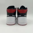 thumbnail image 4 of Ni - ke Ni - ke Air Jordan 1 Mid Black Toe DQ8426-106 White Gym Red Mens US 10.5 UK 9.5, 4 of 5