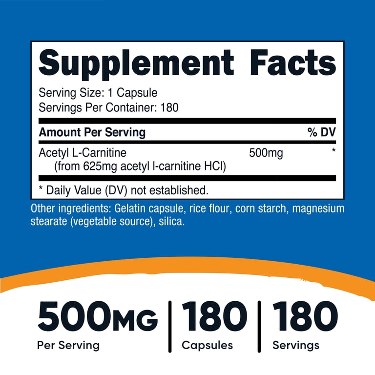 nutricost acetyl l-carnitine review Nutricost, Acetyl L-Carnitine, 180 Capsules, 500mg per capsule
