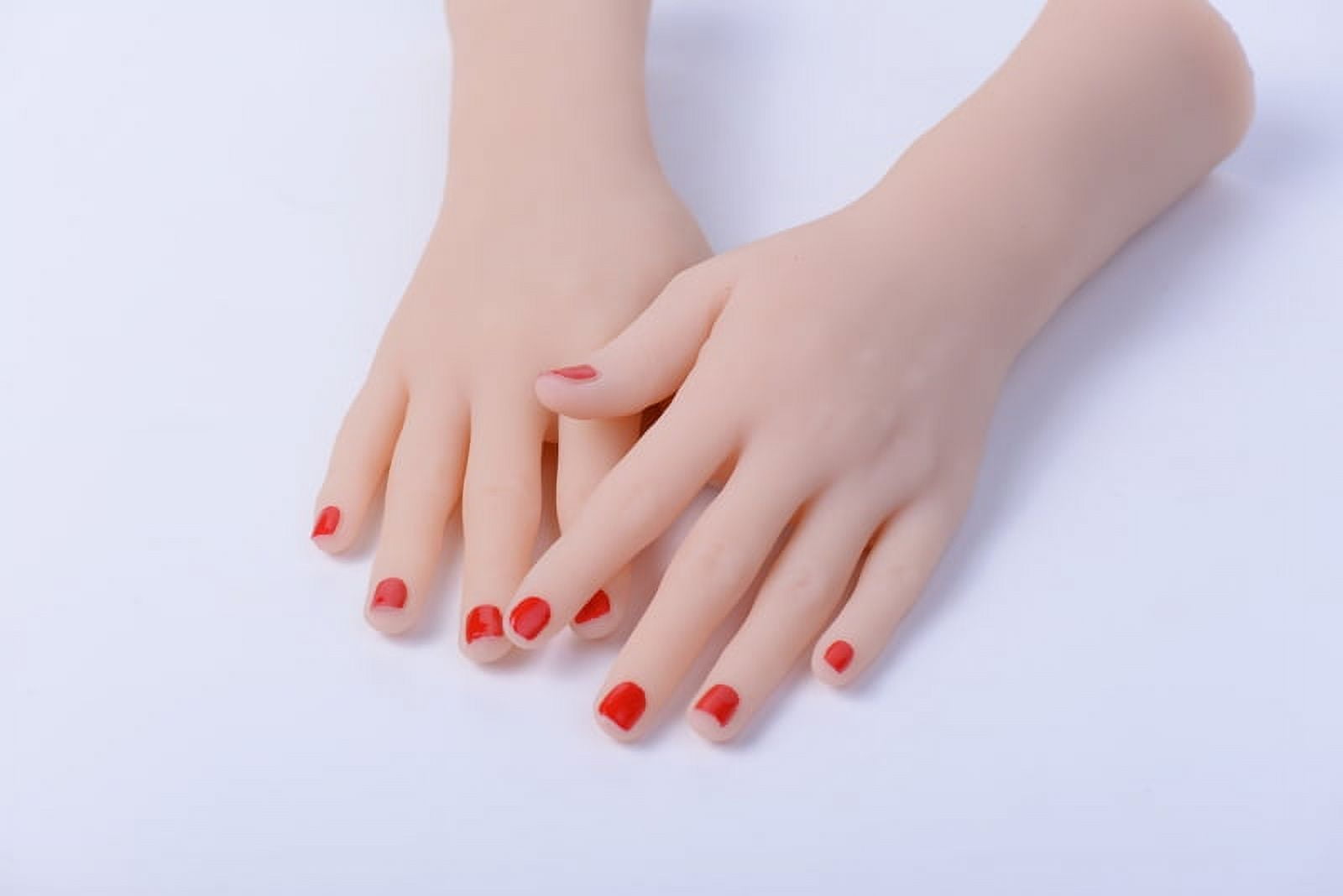 TECHTONGDA Lifelike Female Hands Model Women's Realistic Silicone Soft Mannequin Display 1 Pair