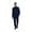 Dark Blue, variant on Men Apollo King Banded Collarless suit Mandarin 5 Hidden Button Panel AG52 Navy