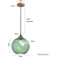 thumbnail image 2 of Lustre boule ronde en verre coloré, 2 of 4