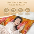 thumbnail image 2 of Yiaed Body Pillow Cover, Ultra Soft Microfiber Pillowcases, Breathable Long Pillow Case, Envelope Closure-Orange Flower Psychedelic (20x54 inch)（Pillow core not included）, 2 of 5