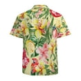 thumbnail image 3 of High Quality Hawaiian Shirts for Men Short Sleeve Aloha Beach Shirt Floral Summer Casual Button Down Shirts Blouses H9M8NP, 3 of 7