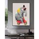 thumbnail image 4 of Pintura al óleo de elefante pintada a mano de Arthyx Pop Art sobre lienzo, dibujo animado abstracto, decoración de pared moderna para habitación de niños y hogar, 4 of 5