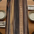 thumbnail image 5 of Black Brown Board 120 Inch Table Runner, Vintage Chic Shabby Wooden Grain Farmhouse Dresser Scarf Cotton & Linen Tablerunner for Dining/Kitchen Island/Holiday Party Décor 13" x 120", 5 of 9