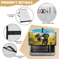 thumbnail image 6 of Renewold Small Appliance Cover for Toaster Oven with Accessory Pockets Stain-Resistant Dust-Proof Microwave Oven Small Appliance Cover Case, 20.5 x 16.5 x 10 Inches, Dachshund Sunflower, 6 of 7