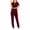Wine, variant on TMOYZQ Scrubs Medical Uniform Women and Man Scrubs Set Short Sleeve V Neck Top with Pockets and Pants on Sale Clearance 2024