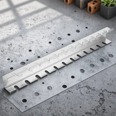 Minkissy 1Pack Silver Steel Pegboard Screwdriver Holder Wall Mount Organizer 14X2.2X1.2In