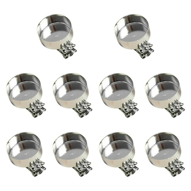 10 Piezas Clips Metálicos para Velas Portavelas Sujetadores Ornamentales de Hierro Reutilizables Adecuados para de Navidad Celebraciones Regalos Plata