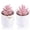 pink, variant on Miracliy 2 Pack Pink Artificial Succulent Plants, Fake Potted Succulents for Table Home Decor