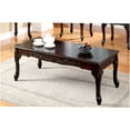 thumbnail image 3 of JERFIT 3-Piece Coffee Table Set with Cabriole Legs, Traditional Solid Wood Accent Tables in Dark Cherry Finish for Living Room, 3 of 7