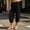 Black women elastic waist harem pants a1, variant on Women's Elastic Waist Harem Pants Loose Flowy Casual Capri Trousers Solid Boho Beach Vacation Travel Lounge Activewear Summer Outfits, Gray S