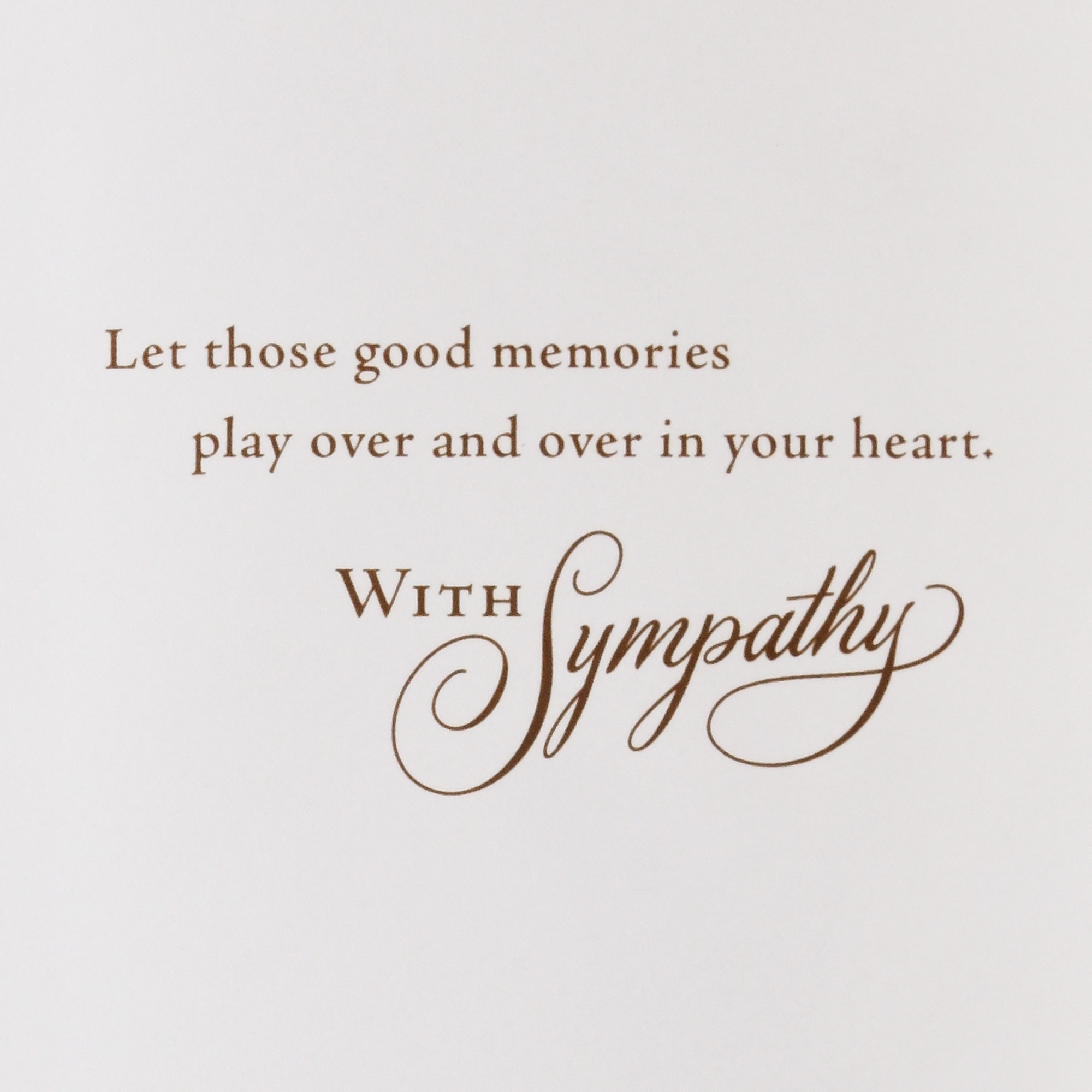 Hallmark Sympathy Card (Memories, Laughter, Love)