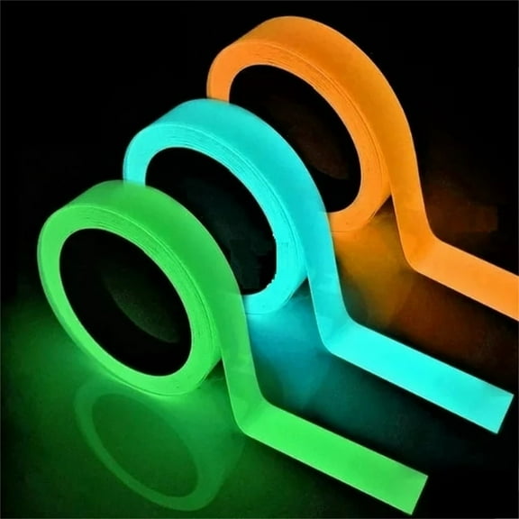 10 Foot Glow in the Dark Adhesive Tape, Luminous Vinyl Strip for Floor Marking and Safety Indication