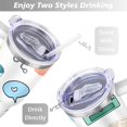 thumbnail image 5 of 40oz Funny Nurse Life Stainless Steel Flip Straw Tumbler Spill Proof Travel Cup Double Wall Vacuum Insulated Coffee Mug with Handle, 5 of 6