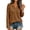 Coffee #103, variant on Henley Tops for Women Leopard Long Sleeve Loose Cheetah Print V Neck Button Relaxed Fit Top, XL