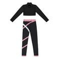thumbnail image 3 of JanJean Kids Girls Long Sleeves Crop Top with Sweatpants Tracksuit Sets Hip Hop Dance Outfits Ballet Pink 14, 3 of 5