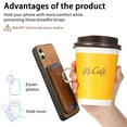thumbnail image 4 of Allytech Samsung Galaxy A05 Case, Detachable Magnetic Wallet Case with Card Holder & Ring Stand, Support Car Mount, Premium PU Leather Shockproof Durable Protective Slim Case Cover - Brown, 4 of 10