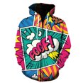 thumbnail image 1 of Sudadera con capucha y cremallera para hombre, estilo informal, con estampado 3D, unisex, divertida, de manga larga, estilo Harajuku, de gran tamaño, 1 of 6