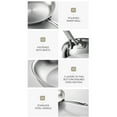 thumbnail image 4 of Poêle à Frire en Acier Inoxydable Épaissie, Acier Inoxydable 304 Non Revêtu 3 Couches pour Omelette, 4 of 5