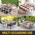 thumbnail image 5 of Valentine's Day Table Cloths for 4 Foot Rectangle Tables, Roses Love Heart Gnomes Romantic Patio Waterproof Elastic Fitted Tablecloths, Washable Rectangular Table Cover for Camping, 5 of 8