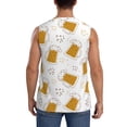 thumbnail image 4 of Fotbe Men's Beer Print Men's Sleeveless Muscle Tank Tops Casual T-Shirts for Gym Workout Beach-X-Large, 4 of 8