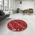 thumbnail image 3 of Ahgly Company Indoor Square Patterned Valentine Red Area Rugs, 4' Square, 3 of 6