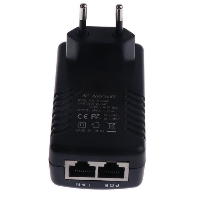 Poder de Inyector 48V 0.5A Sobre Adaptador de Ethernet para Cámara de IP 802.3 NOS EU Sunnimix adaptador adaptador poe