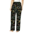 thumbnail image 3 of Goofa Wasp and Florals Printed Soft Pajama Pants for Women, Wide Leg Comfy Casual Lounge Yoga Pants-Medium, 3 of 9