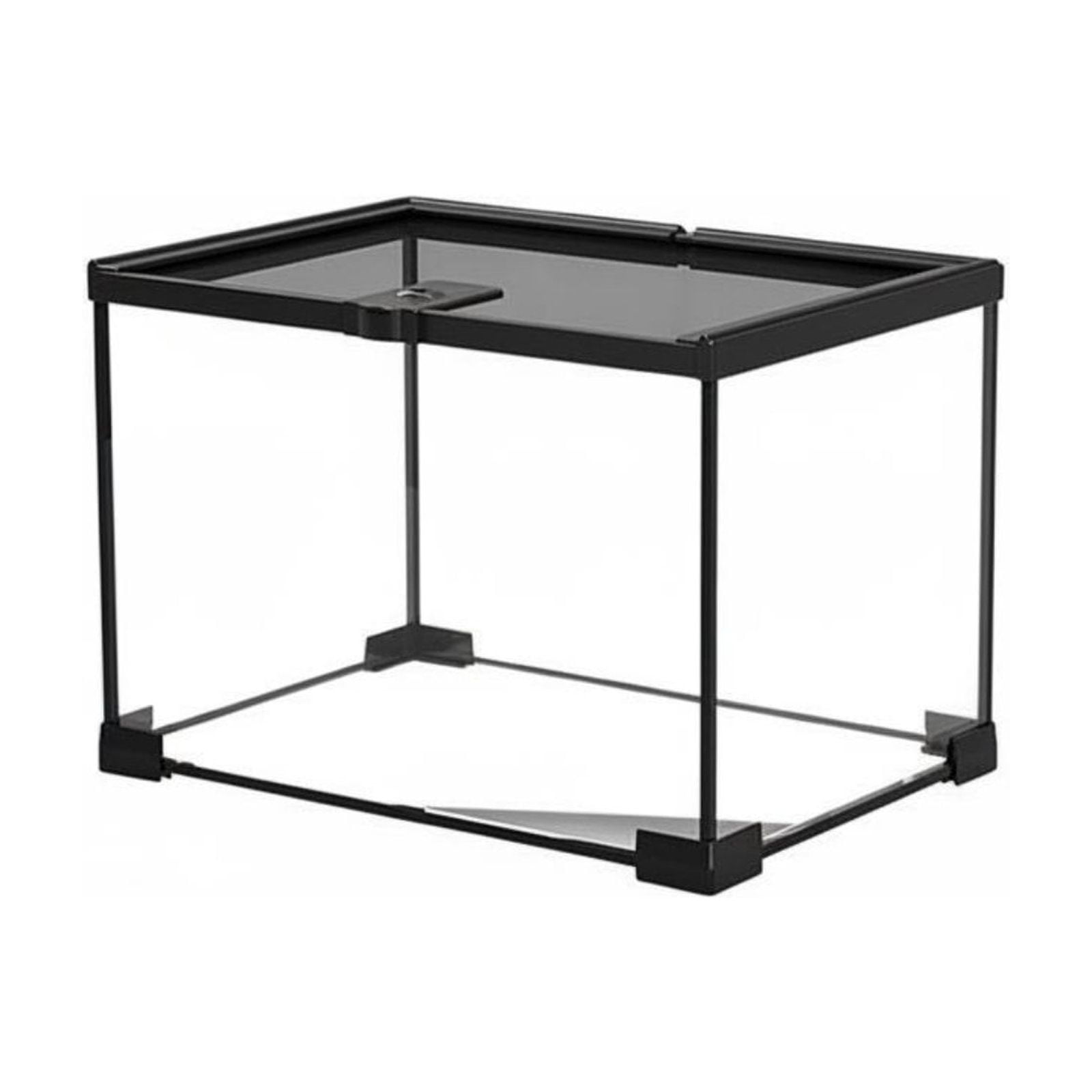 Serenable Habitat Reptile Terrarium Tank Ultra White Glass Compact 12.6 Inch Size with Feeding Port and Ventilation for Small Pets