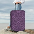 thumbnail image 7 of Susaid Retro Florals Purple Print Elastic Washable Suitcase Cover with Hidden Zipper, Fits 18-32 Inch Luggage for Protection During Travel-Large, 7 of 7