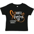 thumbnail image 3 of Inktastic Worth Fighting for Leukemia Awareness Orange Heart Boys or Girls Toddler T-Shirt, 3 of 5