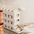 thumbnail image 7 of Viflosae Egg Holders Countertop 30 Egg Storage Container for Refrigerator Automatic Rolling Egg Dispenser with 4-Tier Designs Space Saving Plastic Egg Organizer Box for Kitchen Fridge Door, 7 of 7