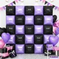 thumbnail image 4 of Kit de pared con globos Vibzox, lámina cuadrada rosa, púrpura y negra, 4 of 9