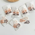 thumbnail image 1 of 3 Pcs/set Children Frosted Simplicity Hairpins For Girls Star Oval Triangle Square Hair Clips For Kids Snap Hair Clips Hairpins, 1 of 5