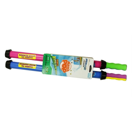2 Blue & Pink Aqua Fun Water Pop Power Water Launchers Children's Squirt Toys
