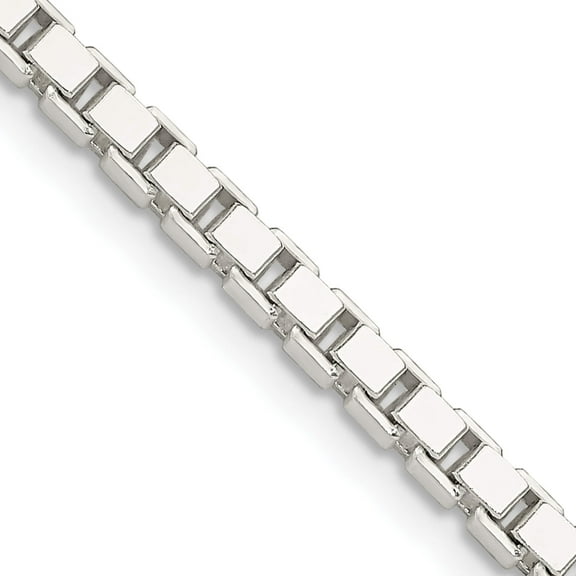 Sterling Silver 3mm Box Chain (26 X 3) Made In Italy qbx057-26