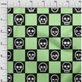 thumbnail image 2 of oneOone Cotton Poplin Lime Green Fabric Skull Fabric For Sewing Printed Craft Fabric By The Yard 42 Inch Wide, 2 of 4