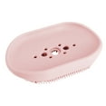 thumbnail image 3 of KALLORY 1Pack Silicone Bathroom Trays For Soap Holder With Draining And Brush Design For, 3 of 8