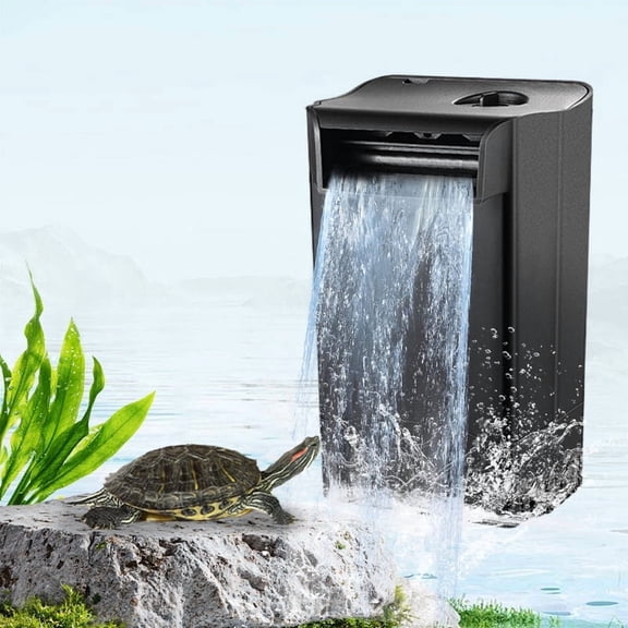 VNEKVA Large Powerful Low Water Turtle Tank Filter, 22W Quiet Adjustable Aquarium Filter for 10-40 Gallon Reptile & Amphibian Tanks