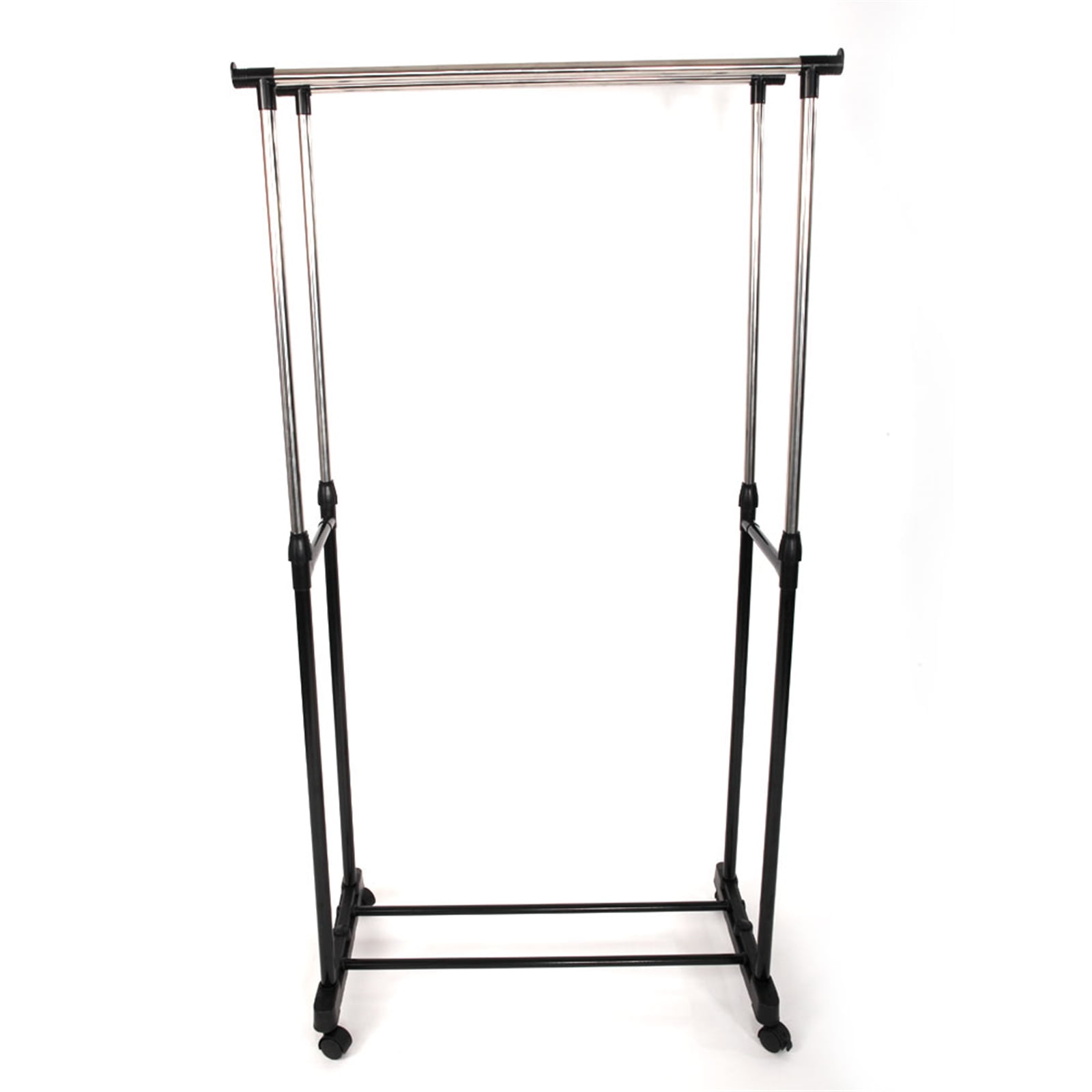 OWSOO Dualbar Vertical & Horizontal Stretching Stand Clothes Rack with