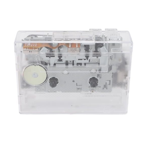 Lecteur de Cassettes Portable Enregistreur de Cassettes DC 5V USB Cassette vers MP3 Convertisseur Numérique avec Radio Bluetooth et Prise Casque Transparent
