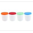 thumbnail image 1 of Bandejas para helado Lin con tapa, 4 piezas - Tarro para helado redondo y reutilizable de 1 litro para helados caseros, sorbetes y yogures. Sin BPA: apto para lavavajillas y congelador. oso de fresa Electrónica, 1 of 5