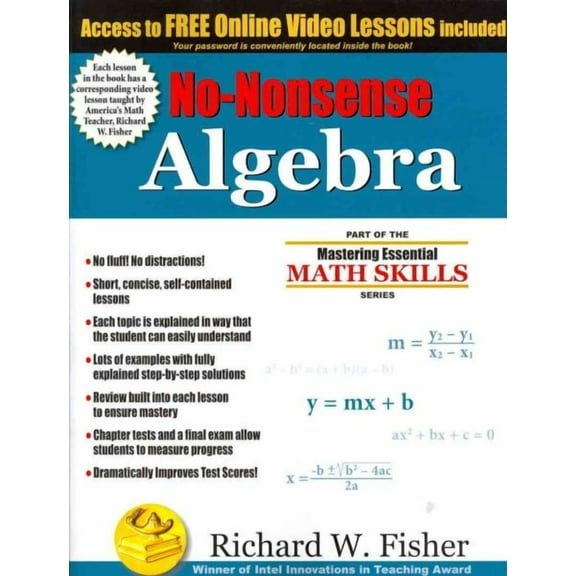 Mastering Essential Math Skills: No-Nonsense Algebra: Part of the Mastering Essential Math Skills Series (Paperback)
