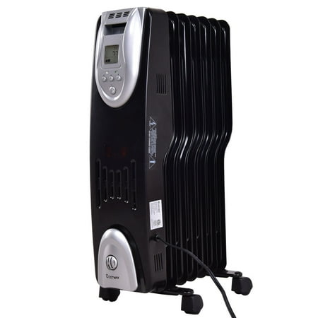 Goplus 1500 W Heater Safe Temperature Adjust Timer Electric Oil Filled (Best Temperature For Radiators)