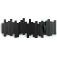 thumbnail image 1 of Solid Walnut Wood Coat Rack, Decorative Versatile For Your Home Office, Unique Flip Design Space Saving Organizer, Easy To Set Up And Use In Black, 1 of 5